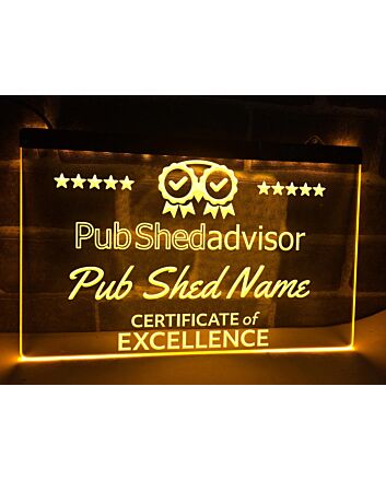 Pub Shed Advisor Personalized Hanging Neon Sign
