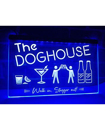 The Dog House Hanging Neon Sign