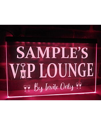 VIP Lounge Personalized Hanging Neon Sign