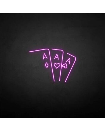&#39;Playing cards2&#39; neon sign