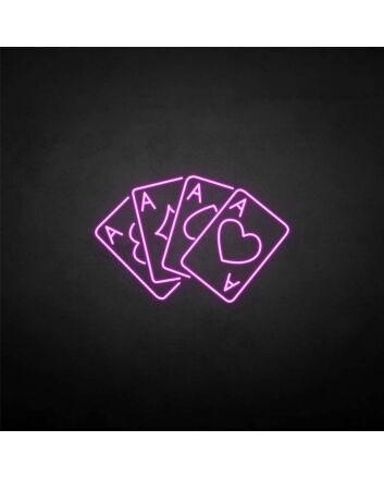 &#39;Playing cards3&#39; neon sign