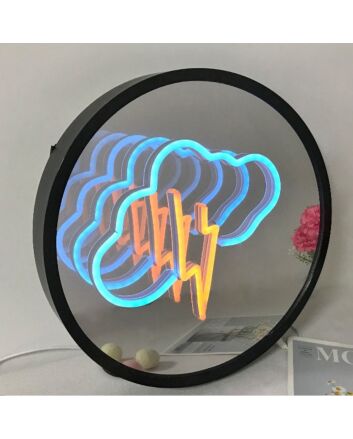 Electric Lightning Cloud 3D Mirror Effect