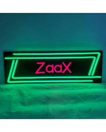 “ZaaX” Character Neon Black Backplate