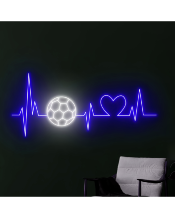 Soccer Heartbeat Neon Light