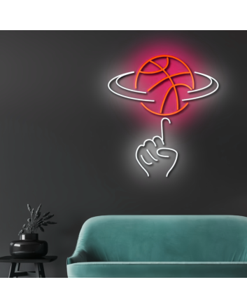 Spinning Basketball Neon Light
