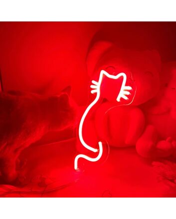 &#39;Cat back&#39; neon sign