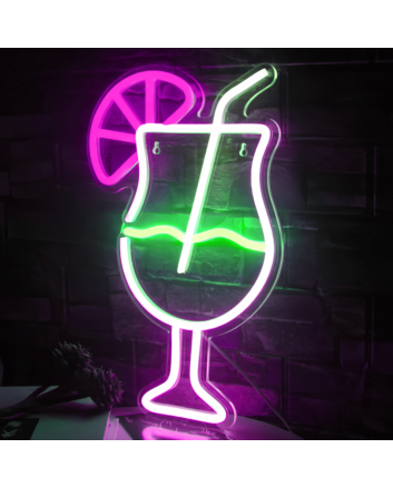 Vibrant Juice Cocktail Decor Neon Light
