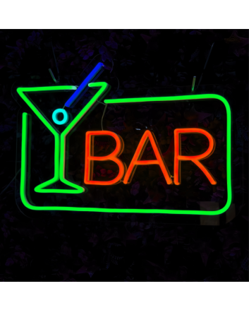 Customize Chic Cocktail Bar Neon Sign
