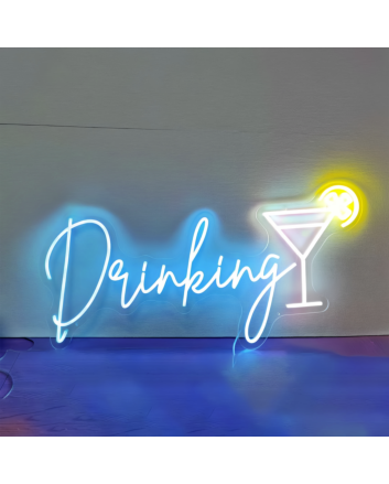 Customize Lively Drinking Cocktail Neon Sign