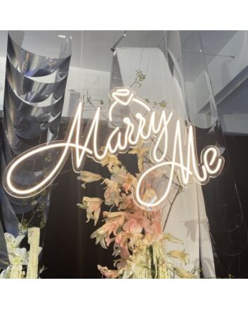 Marry Me Romantic Wedding Letters Style 1 Neon Sign