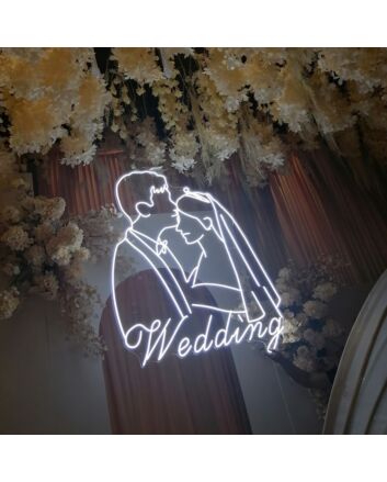 Customize Groom Kissing Bride's Forehead Style 3 Neon Light