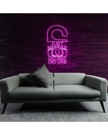 JUST MARRIED DO NOT DISTURB Romantic Wedding Sign Neon