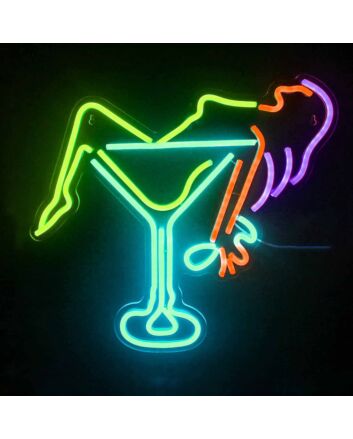 Cocktail Girl Neon Sign