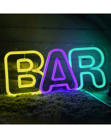 Simple BAR Letter Neon Sign