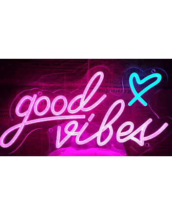 &#39;Good Vibes&#39; neon sign