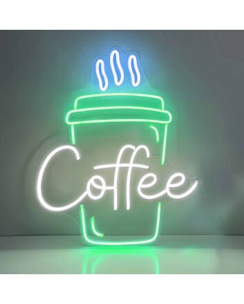 Customize Portable Handheld Coffee Cup Neon Sign