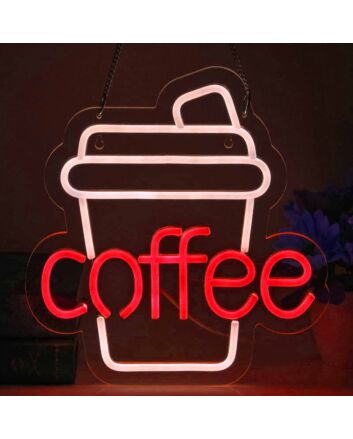 Customize Elegant Coffee Cup Neon Sign