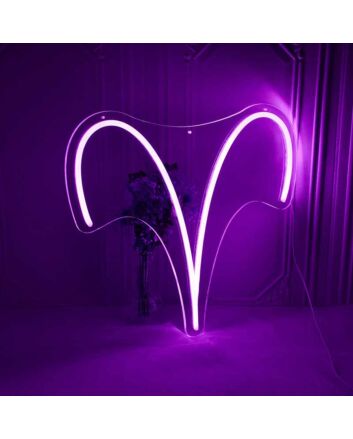 Aries Zodiac Sign Neon