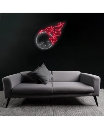 Flaming Golf Ball Neon Sign