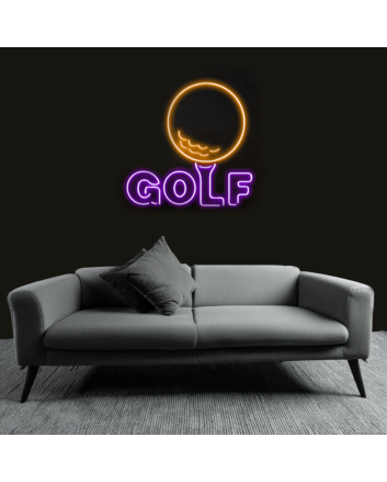 Customize Golf Ball Icon Neon Sign