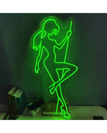 Pole Dancing Woman Neon Sign