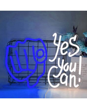Customize Yes You Can! Gym Motivation Neon Sign