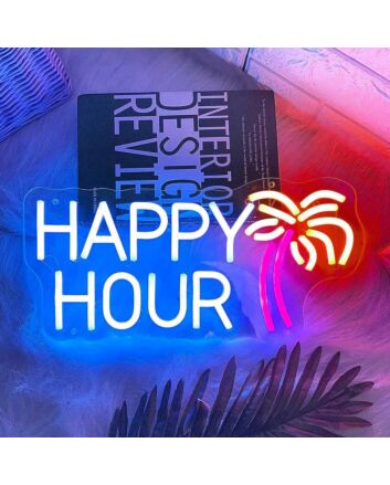 HAPPY HOUR Holiday Celebration Neon Sign