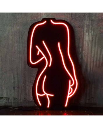Sexy Women Back Lines Neon Black Backsplash