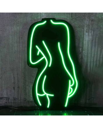 Sexy Women Back Lines Neon Black Backsplash