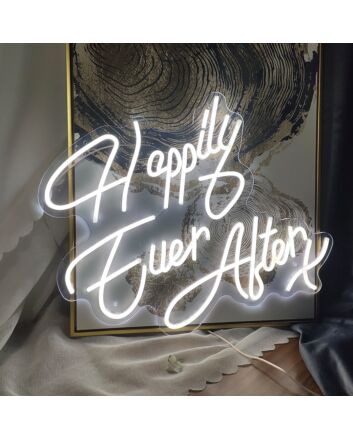 Happily Ever After Wedding Decor Neon Sign