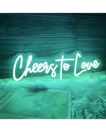 Cheers to Love Neon Sign for Our Romantic Life
