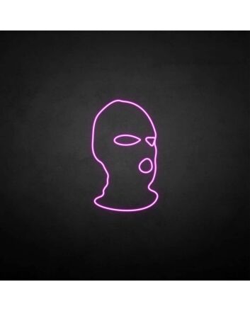Masked man&#39; neon sign