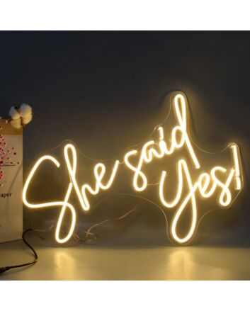 She Said Yes Proposal Neon Sign