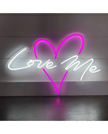 Heart Love You Wedding Neon Sign