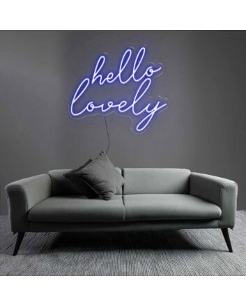 Charming Hello Lovely LED Neon Sign