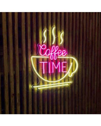 Customize Coffee Time Cozy Neon Sign
