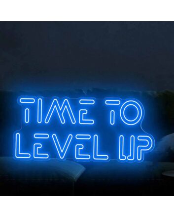 Time to Level Up Gamer Neon Sign