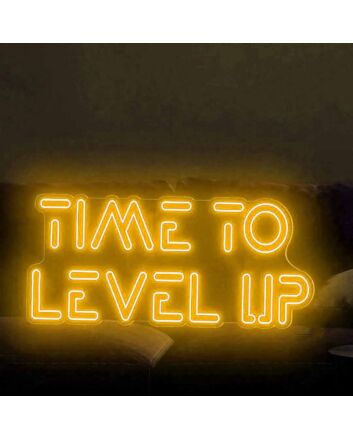 Time to Level Up Gamer Neon Sign
