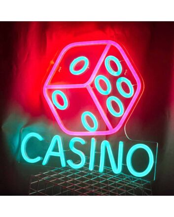 Customize Casino Dice Game Night Neon Sign