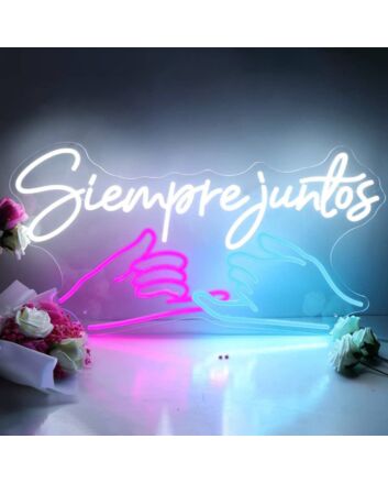 Customize Siempre Juntos Always Together Love Neon Sign