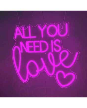 Romantic All You Need is Love Neon Sign