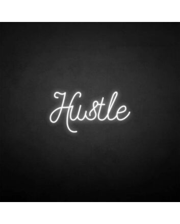 &#39;Hustle 3&#39; neon sign
