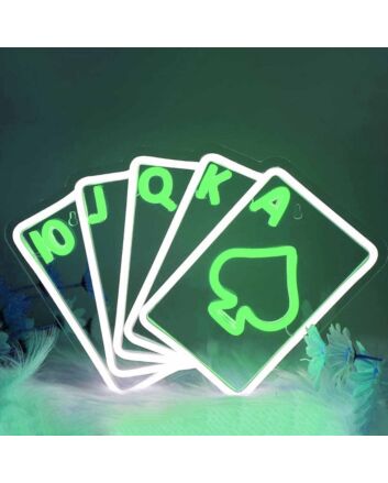 Playing Cards Game Neon Sign
