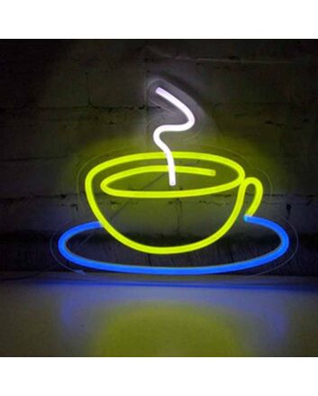 Aromatic Coffee Cup Neon Sign