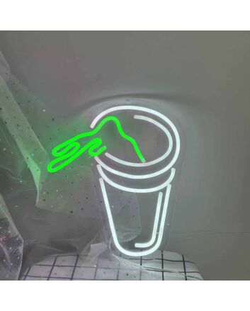 Handheld Coffee Cup Neon Sign