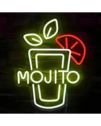 Tasty Bright Lemon Mojito Neon Sign