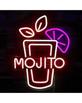 Tasty Bright Lemon Mojito Neon Sign