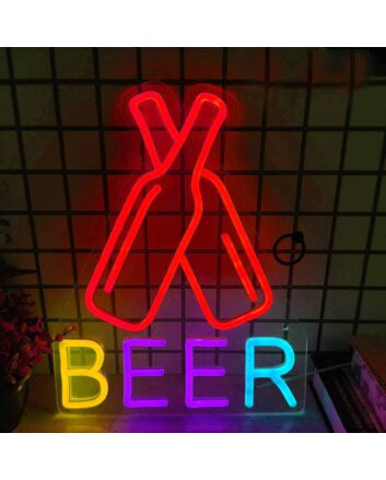 Customize Joyful Drinking with Bottle Neon Sign