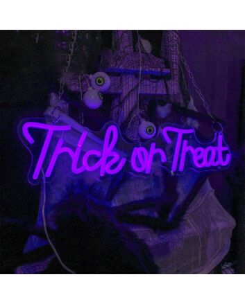 Halloween Trick or Treat Neon Sign