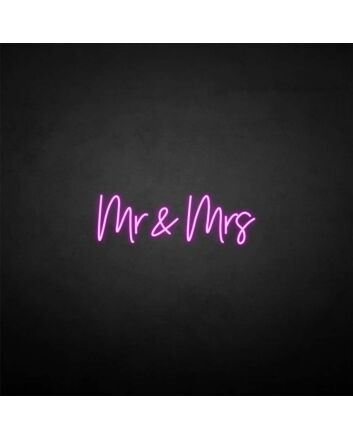 &#39;Mr&amp;Mrs&#39; neon sign